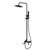 Invena GLAMOUR INVENA TREND zuhanyszett, 1 funkciós, fejzuhannyal, csapteleppel, fekete, waterplating
