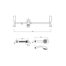 Invena AVA NEW zuhanyszett, 1 funkciós, króm
