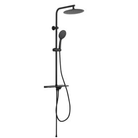   Invena MUSTA BASIC zuhanyszett, 3 funkciós, fejzuhannyal, fekete, waterplating bevonat