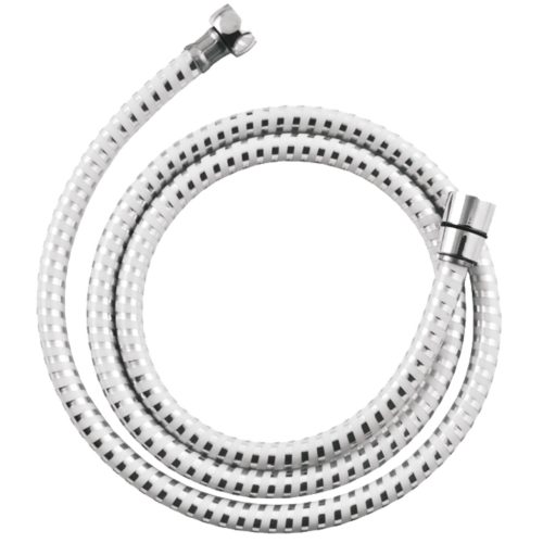 Invena Zuhanycső, 150 cm, PVC/króm-fehér