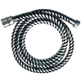   Invena Zuhanycső, 150 cm, PVC/króm-fekete, waterplating bevonat