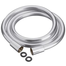 Invena Zuhanycső, csavarodásmentes, 150cm, ezüst