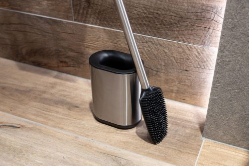 AWD WC kefe álló, rozsdamentes acél, lapos rugalmas gumi fejjel