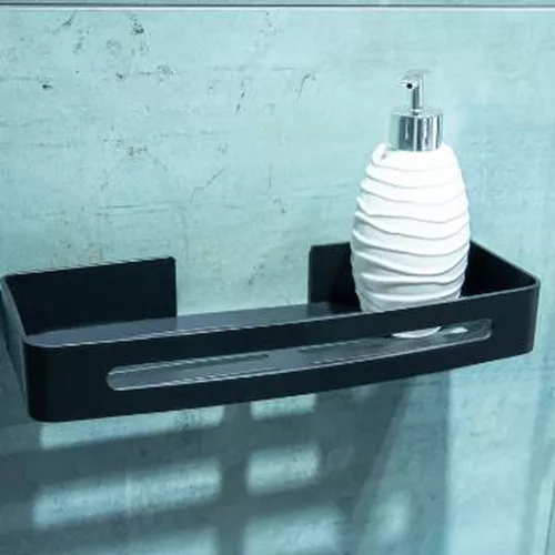 AWD Fali polc aluminium matt fekete 32x13/4,7cm ragasztható