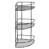 AWD Tripla sarokpolc festett acél huzal FEKETE 22,3x22,3/56cm