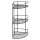 AWD Tripla sarokpolc festett acél huzal FEKETE 22,3x22,3/56cm