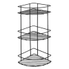 AWD Tripla sarokpolc festett acél huzal FEKETE 22,3x22,3/56cm