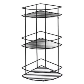   AWD Tripla sarokpolc festett acél huzal FEKETE 22,3x22,3/56cm