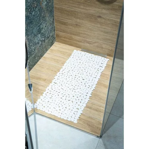 AWD csúszásgátló szőnyeg PVC fehér kavicsmintás 90x40cm (0806)