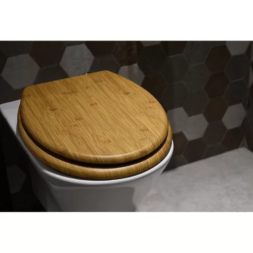 AWD WC ülőke BAMBOO, MDF, softclose (1598)