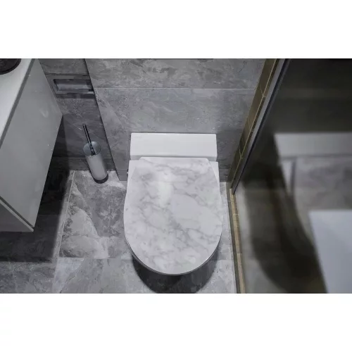 AWD WC ülőke VIRINA duroplast, softclose, gyorsleoldós, szürke márványminta (1629)