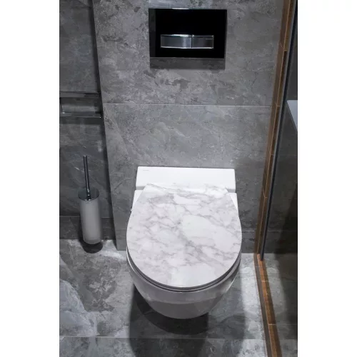 AWD WC ülőke VIRINA duroplast, softclose, gyorsleoldós, szürke márványminta (1629)