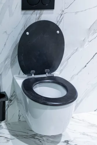 AWD WC ülőke ARONA márványos fekete, MDF, softclose (1852)