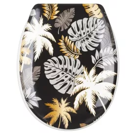   AWD WC ülőke PALMERA duroplast, softclose, fekete/pálmalevelek (1998)