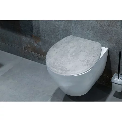 AWD WC ülőke CONCREA duroplast, Softclose, Easy Release, Nyersbeton hatás (2036)