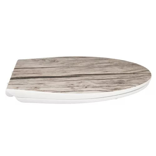 AWD WC ülőke RUSTICA duroplast, Softclose, Easy Release, fényes faminta (2037)