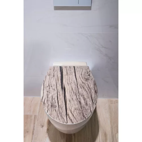 AWD WC ülőke RUSTICA duroplast, Softclose, Easy Release, fényes faminta (2037)
