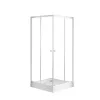 Sanotechnik Sarokkabin szögletes B8090, állítható 80-90x80-90/190cm, fehér keret, átlátszó üveg (5 mm)