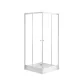 Sanotechnik Sarokkabin szögletes B8090, állítható 80-90x80-90/190cm, fehér keret, átlátszó üveg (5 mm)
