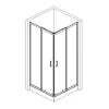 Sanotechnik Sarokkabin szögletes B8090, állítható 80-90x80-90/190cm, fehér keret, átlátszó üveg (5 mm)