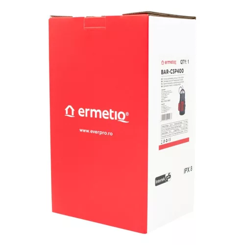 Ermetiq Szennyvízszivattyú úszókapcsolóval 450W (BAR-CSP400)
