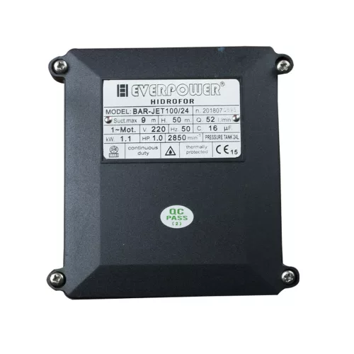 EverPower Házi vízmű, házi vízellátó hidrofor szivattyú 1,1 kW 50 liter (BAR-JET100/50)