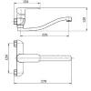 Invena SIROS BLACK mosdócsaptelep, fali, fekete, waterplating bevonat