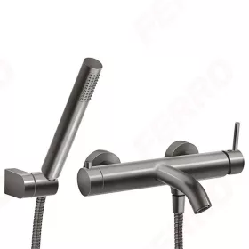   FERRO CIRICULUS kádcsaptelep zuhanyszettel Gun metal BCK11GM