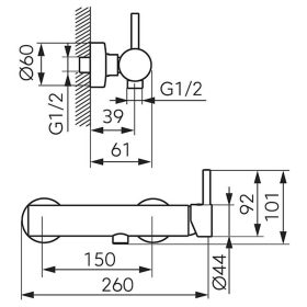   FERRO CIRICULUS zuhsnycsaptelep zuhanyszettel Szálcsiszolt arany BCK77BG