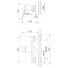 Invena ALONIA zuhany csaptelep fali, zuhanyszett nélkül, króm