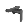 Invena SIROS BLACK zuhanycsaptelep, fali, zuhanyszett nélkül, fekete, waterplating bevonat