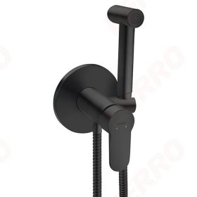   Ferro NOSTRIS bidézuhany falba épített keverő csapteleppel, FEKETE (BNS66PBL)