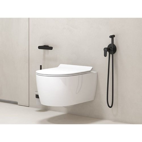 Ferro NOSTRIS bidézuhany falba épített keverő csapteleppel, FEKETE (BNS66PBL)