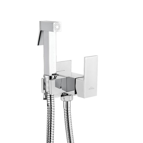 Invena CHROME falsík alá építhető bidécsaptelep, szögletes, króm