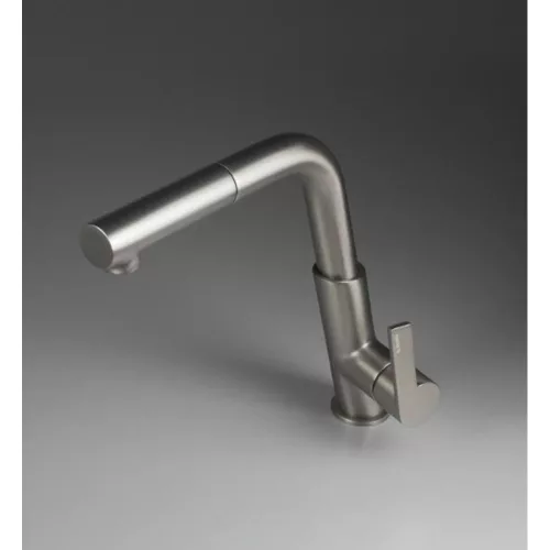 Deante SILIA mosogató csaptelep kihúzható fejes titanium (BQS D73M)