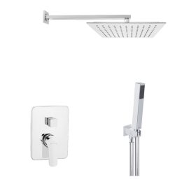   Invena VERSO SQUARE kétfunkciós falsík alatti zuhanyrendszer szett, króm