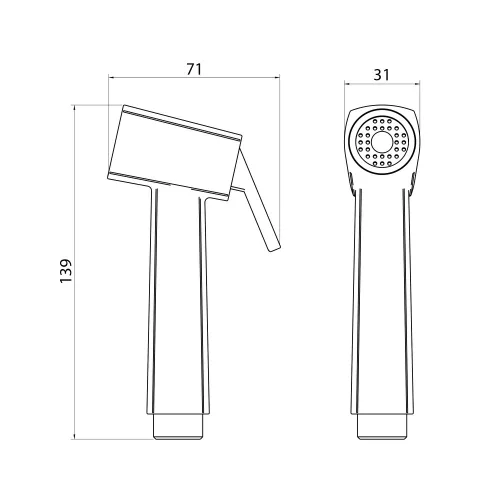 Sapho Bidé zuhanyfej ABS, króm (BS109)
