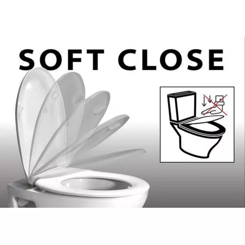 Aqualine-Sapho SOFIA WC-ülőke Soft Close PP fehér (BS122)
