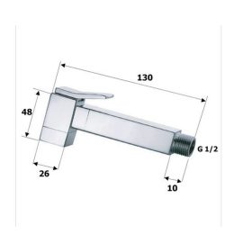 Sapho Bidé zuhanyfej szögletes, matt fekete (BS415)