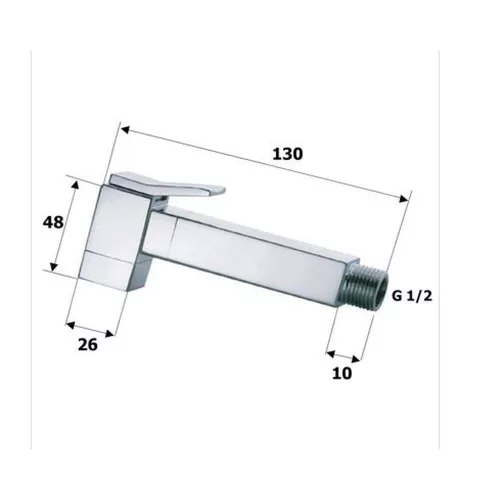 Sapho Bidé zuhanyfej szögletes, matt fekete (BS415)