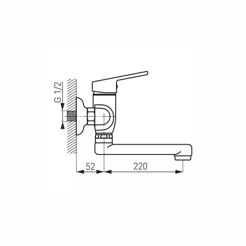Ferro SMILE fali mosogató csaptelep,  króm BSM5