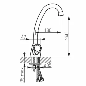 Ferro STANDARD konyhai csaptelep BST4