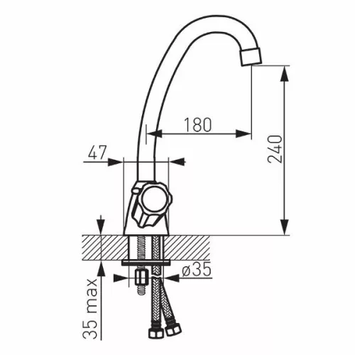 Ferro STANDARD konyhai csaptelep BST4