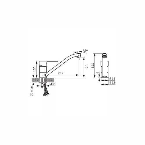 Ferro SAVIO konyhai csaptelep BSV4