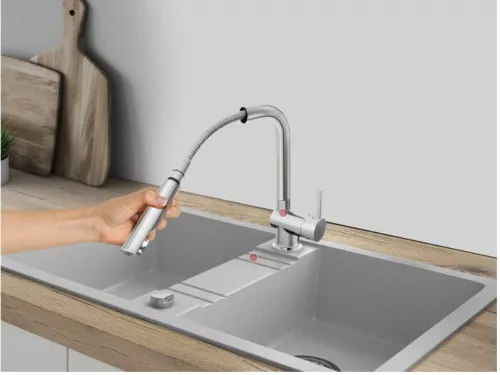 Ferro Toledo konyhai csaptelep kihúzható zuhanyfejjel BTD4PO