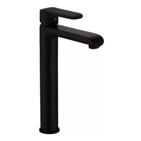   Invena SIROS BLACK magasított mosdócsaptelep, álló, fekete, waterplating bevonat