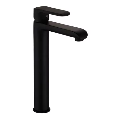 Invena SIROS BLACK magasított mosdócsaptelep, álló, fekete, waterplating bevonat