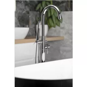   Sapho/Aqualine CETO térben álló kádtöltő csaptelep zuhanyszettel, alaptesttel, króm