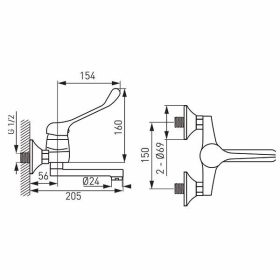 Ferro VASTO orvosi karos mosdócsaptelep BVAM3