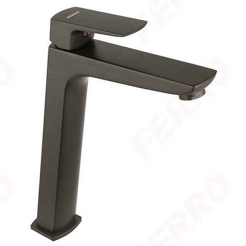 Ferro VITTO VerdeLine magasított mosdócsaptelep, gun metal